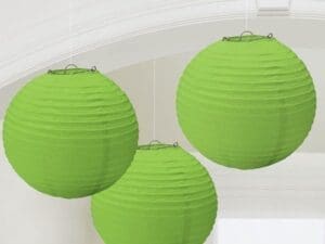 Kiwi Lime Green Paper Lanterns (3ct)