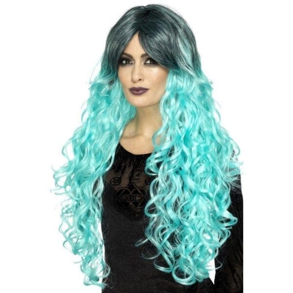 Gothic Glamour Wig Aqua - Image 2