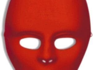 Adult's Male Blank Burgundy Halloween Costume Colored Face Mask Facemask