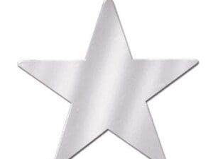 Foil Star Cutout (silver) Party Accessory  (1 count)