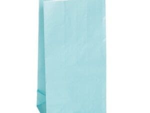 Baby Blue Paper Party Favor Bags, 12pk