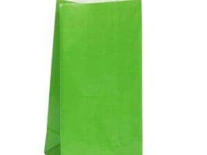 Green Paper Party Favor Bags, 12pk