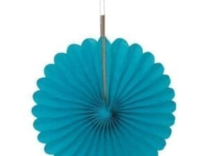 Teal 6" Paper Fan Decorations