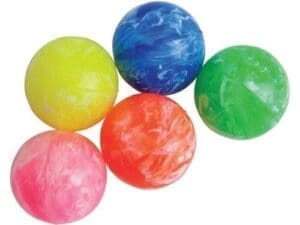 35mm Marbled Rubber Bounce Balls - Pack of 12