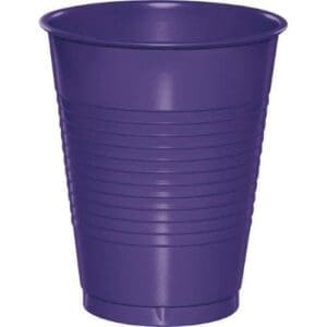 Plastic Cups, 16 Oz, Purple, 20 Ct