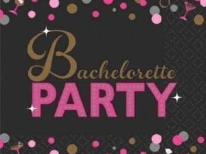 Bachelorette Night 16 Beverage Napkins Shower Bridal