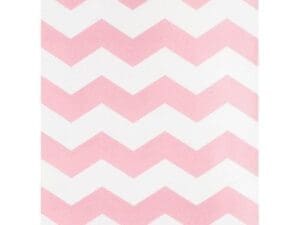 Large Pink Chevron Stripe Treat Bag, 10pk