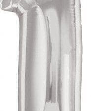 34" Number 1 Silver Foil Balloon