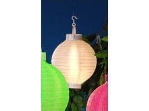 Yard and Garden Lantern with 3 LED Bulbs Battery Operated 8 inches (White)