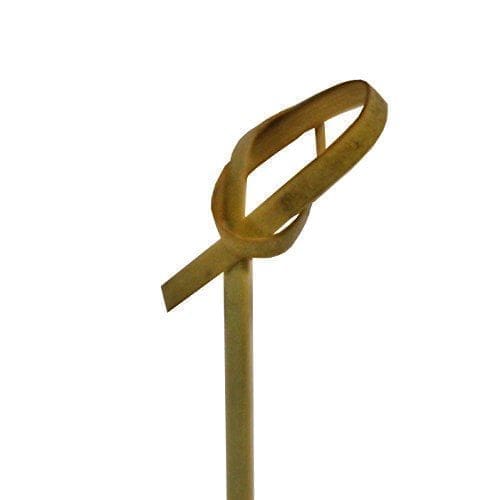 100 Count Cocktail and Appetizer Bamboo Knot Picks, 7", Natural