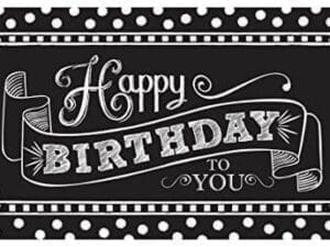 Amscan Classic Giant Birthday Party Sign, Black/White, 65" x 33 1/2"