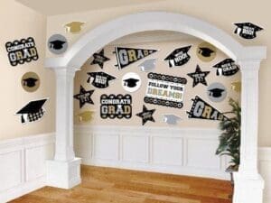 Black, Silver and Gold Mega Value Pack Graduation Cutouts [Toy]