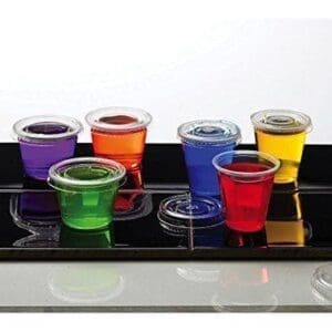 Small Plastic Cups with Lids - 25 Pack