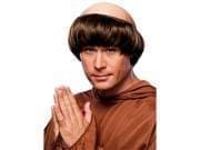 Religious Monk Dark Brown Adult Standard Costume Wig
