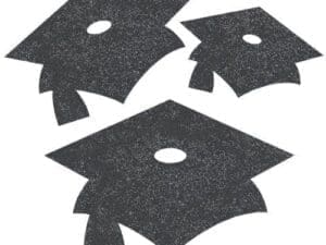 12ct  Mortarboard Graduation Cutouts