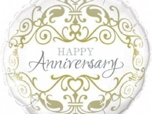 18 in. Anniversary Classic Flat Foil Balloon