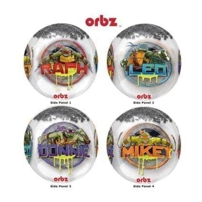 Burton & Burton 16" Orbz Teenage Mutant Clear Balloon - Image 2