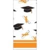 Orange Graduation Party Printed Plastic Tablecover (1) - Image 2