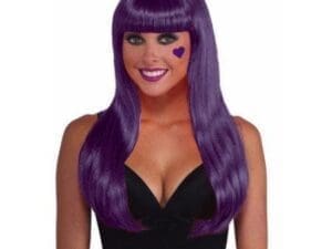 Purple Long Wig Halloween Costume Accessory
