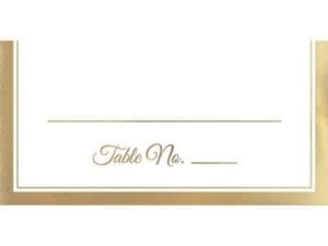 Gold Border Place Cards