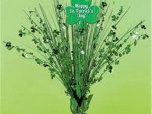 15 in. Happy St. Patrick's Day Foil Spray Centerpiece (2-Pack)