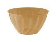 Gold Plastic Swirl 24oz Bowl (each)