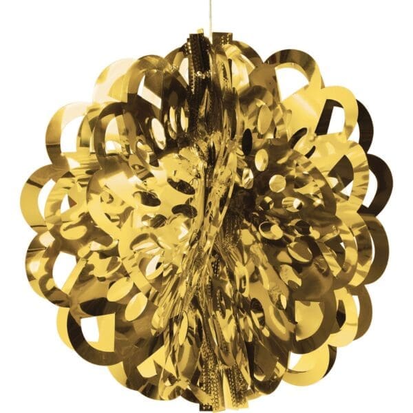 Foil Diecut Balls Gold, Party Decorations and Accessories