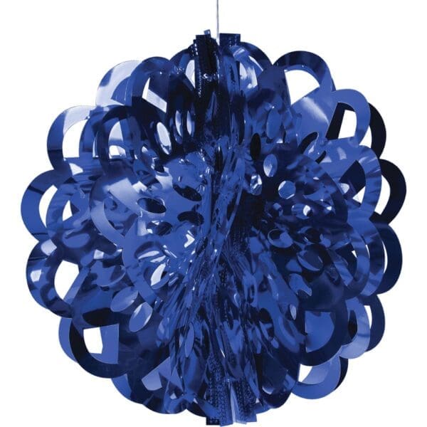 Blue Hanging Foil Die Cut Ball