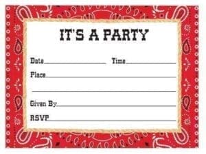 Bandanarama Invitations, 8 Pk