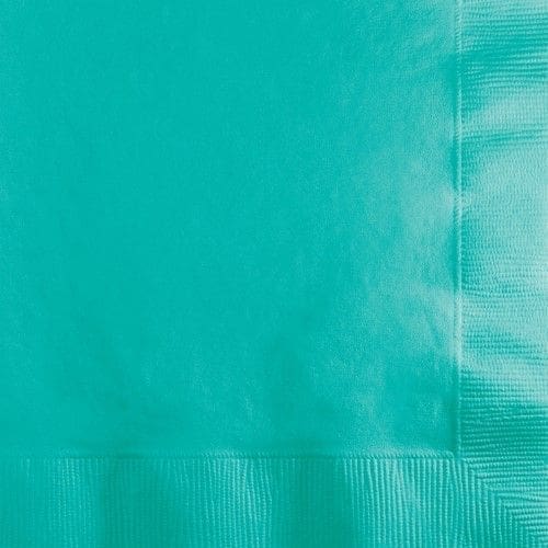 50 Napkins, Teal Plain Lagoon Cocktail Napkins
