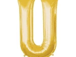 Price Includes Helium 34in Gold Letter Balloon (U)