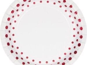 Sparkle and Shine Ruby Foil Dessert Plates, 8 Pack
