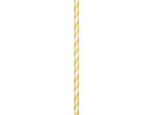 Creative Converting 324490 7 3/4 Jumbo School Bus Yellow Paper Straws - 24/Pack