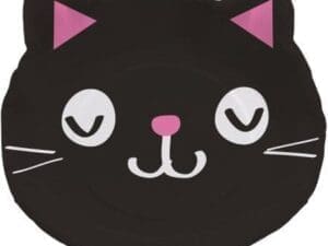 Cat Party Assorted Kitten Shaped Plates, 8 Pk