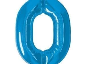 34 Inch Metallic Sapphire Number Balloons 0