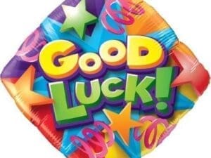 Good Luck Stars & Streamers Diamond 18" Foil Balloon