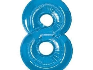34 Inch Metallic Sapphire Number Balloons (0-9)