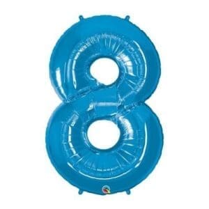 34 Inch Metallic Sapphire Number Balloons (0-9)