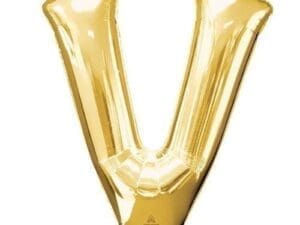 Price Includes Helium 34in Gold Letter Balloon (V)