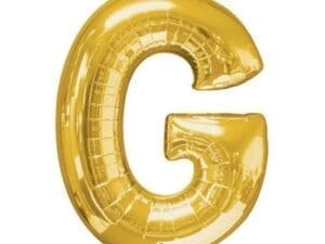 Price Includes Helium 34in Gold Letter Balloon (G)