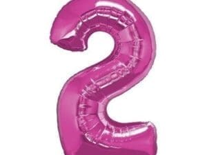 34 Inch Metallic Magenta Number Balloons 2