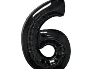 34 Inch Black Number Balloons, 6