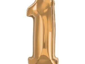 34" Number 1 Gold Balloon