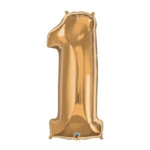 34" Number 1 Gold Balloon