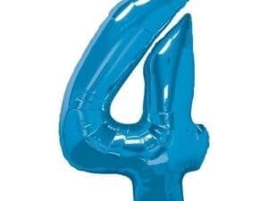 34 Inch Metallic Sapphire Number Balloons 4
