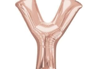 34" Letter Y Rose Gold Balloon