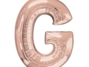 37 in. Letter G Rose Gold Balloon