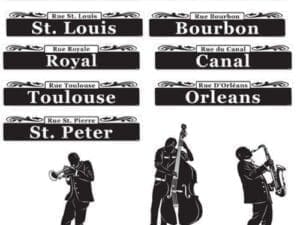 Bourbon Street Mardi Gras Paper Cutout Assortment