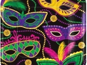 7 X 7 in. Mardi Gras Masks Mardi Gras Paper Square Plates