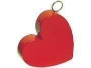 Valentine's Day Plastic Heart On Side 2.8 oz Balloon Weight, Red